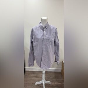Abercrombie & Fitch Men's Lavender Button-Down Shirt with Side Pocket  Size XL